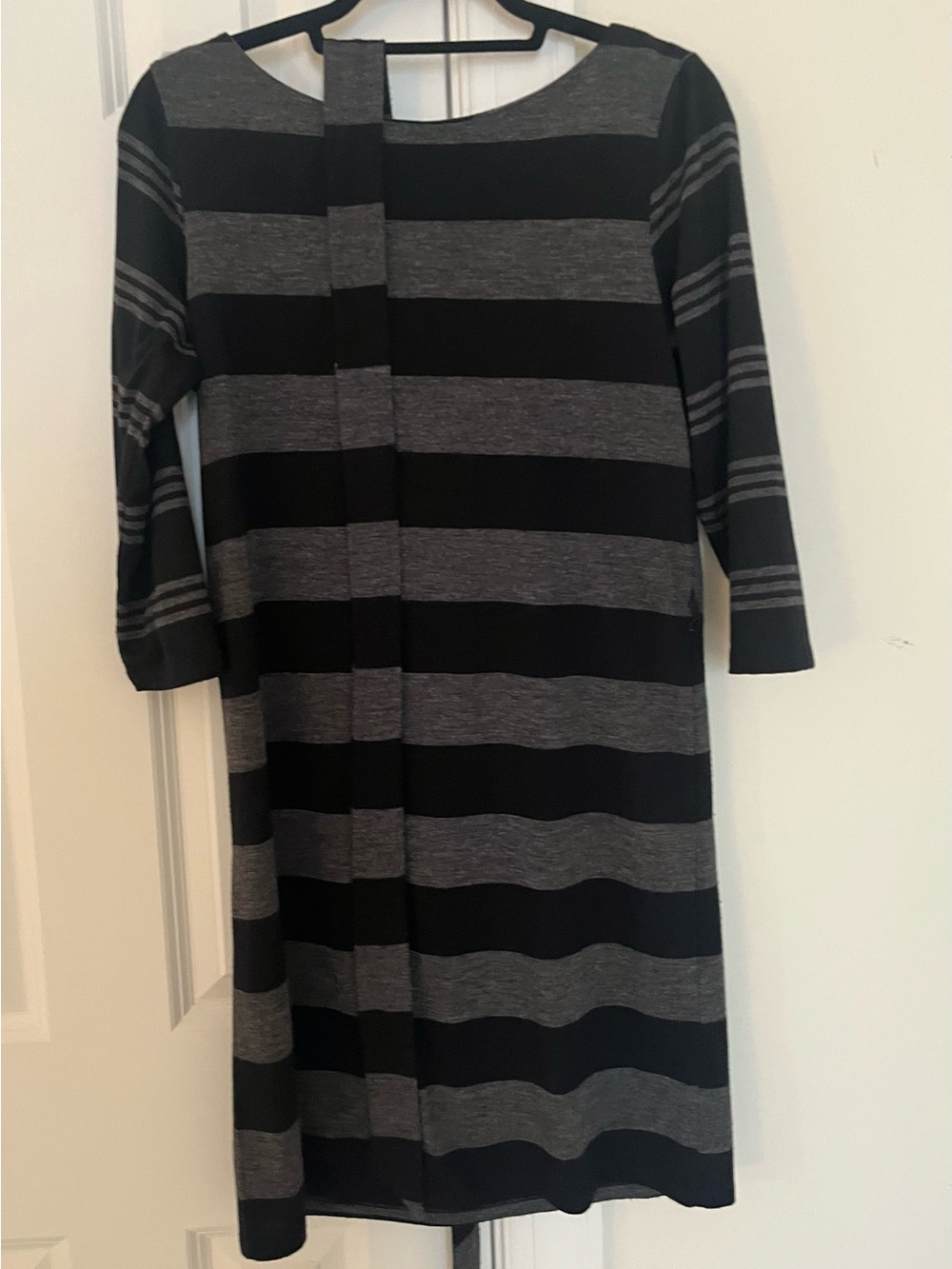 Black and gray striped dress